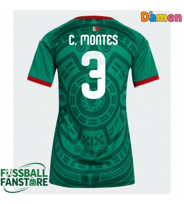 Mexiko Cesar Montes #3 Replik Heimtrikot Damen WM 2026 Kurzarm
